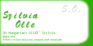 szilvia olle business card